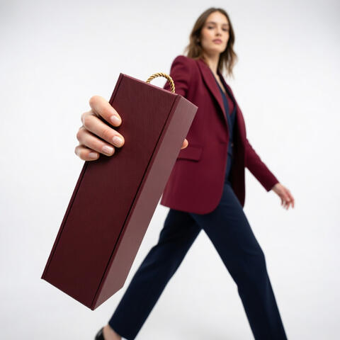 bordowe pudełko w68